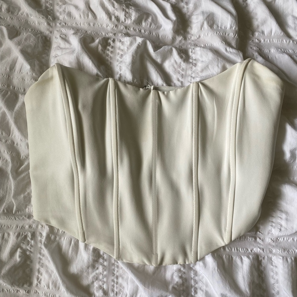Elegant Cream Corset Top